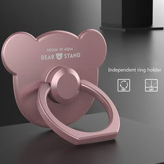AIQAA For Galaxy S8 + / G9550 Solid Color Metal Paint Plastic PC Dropproof Protective case with Bear Ring Holder