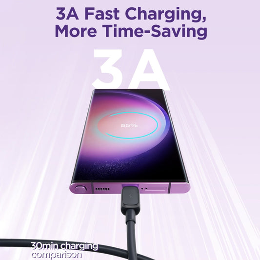 JOYROOM S-AC027A14 Multi-Color Series 3A USB to USB-C / Type-C Fast Charging Data Cable, Length:1.2m