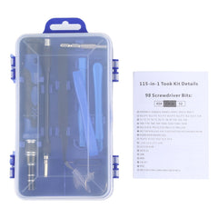 115 in 1 Screwdriver Repair Tools Kit, Plastic Handle