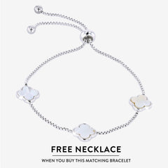 Mother Of Pearl 4 Leaf Clover Necklace