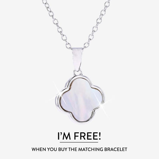 Mother Of Pearl 4 Leaf Clover Necklace