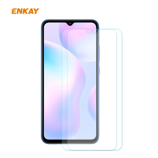 2 PCS ENKAY Hat-Prince 0.26mm 9H 2.5D Curved Edge Tempered Glass Film