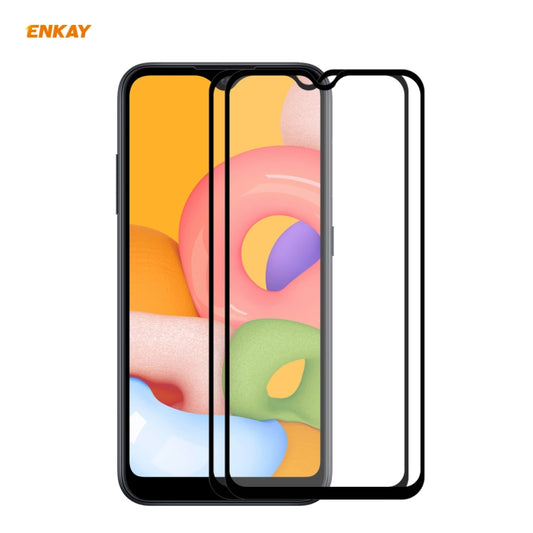 2 PCS ENKAY Hat-Prince Full Glue 0.26mm 9H 2.5D Tempered Glass Full Coverage Film, For Galaxy A01 2 PCS, For Galaxy A11 / M11 2 PCS, For Galaxy A21s 2pcs, For Galaxy A31 2 PCS