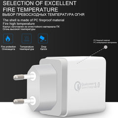 SDC-30W 2 in 1 USB to Micro USB Data Cable + 30W QC 3.0 USB + 2.4A Dual USB 2.0 Ports Mobile Phone Tablet PC Universal Quick Charger Travel Charger Set, EU Plug, with Micro USB Cable, EU Plug