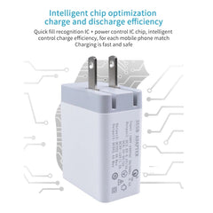 SDC-30W 2 in 1 USB to USB-C / Type-C Data Cable + 30W QC 3.0 USB + 2.4A Dual USB 2.0 Ports Mobile Phone Tablet PC Universal Quick Charger Travel Charger Set, US Plug, with USB-C / Type-C Cable, US Plug