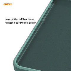 For iPhone 12 Hat-Prince ENKAY ENK-PC0682 Liquid Silicone Straight Edge Shockproof Case + 0.26mm 9H 2.5D Full Glue Tempered Glass Film, For iPhone 12