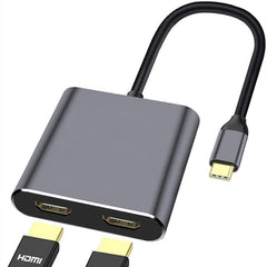 ZS-SGSHDMI USB-C / Type-C to Dual HDMI Adapter, USB-C / Type-C to Dual HDMI