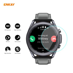 For Samsung Galaxy Watch 3 45mm 2 in 1 ENKAY Hat-Prince Electroplate Soft TPU Case + 0.2mm 9H 2.15D Curved Edge Tempered Glass Film