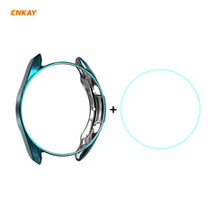 For Samsung Galaxy Watch 3 45mm 2 in 1 ENKAY Hat-Prince Electroplate Soft TPU Case + 0.2mm 9H 2.15D Curved Edge Tempered Glass Film
