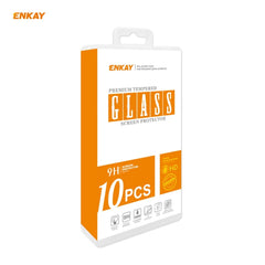 10 PCS ENKAY Hat-Prince 0.26mm 9H 2.5D Curved Edge Tempered Glass Film