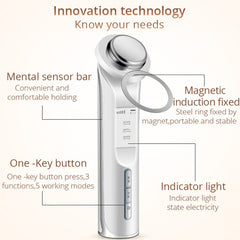 KD9960 Ion Beauty Introduction Instrument Face Cleansing Massager Skin Rejuvenation Thermostat Deep Clean Acne Therapy