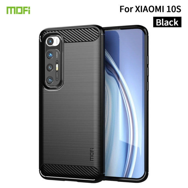 MOFI Gentleness Series Brushed Texture Carbon Fiber Soft TPU Case, For Xiaomi Mi 10S, For?Xiaomi Mi 11, For Xiaomi Mi 11