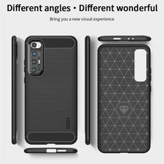 MOFI Gentleness Series Brushed Texture Carbon Fiber Soft TPU Case, For Xiaomi Mi 10S, For?Xiaomi Mi 11, For Xiaomi Mi 11
