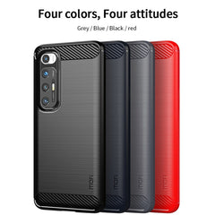 MOFI Gentleness Series Brushed Texture Carbon Fiber Soft TPU Case, For Xiaomi Mi 10S, For?Xiaomi Mi 11, For Xiaomi Mi 11