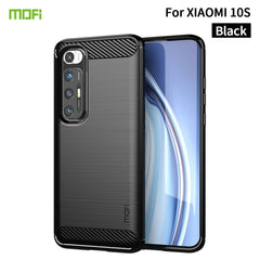 MOFI Gentleness Series Brushed Texture Carbon Fiber Soft TPU Case, For Xiaomi Mi 10S, For?Xiaomi Mi 11, For Xiaomi Mi 11
