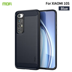 MOFI Gentleness Series Brushed Texture Carbon Fiber Soft TPU Case, For Xiaomi Mi 10S, For?Xiaomi Mi 11, For Xiaomi Mi 11