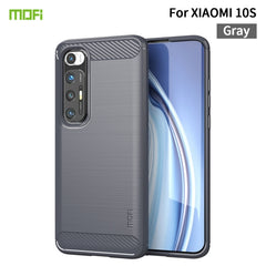 MOFI Gentleness Series Brushed Texture Carbon Fiber Soft TPU Case, For Xiaomi Mi 10S, For?Xiaomi Mi 11, For Xiaomi Mi 11