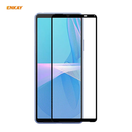ENKAY Hat-Prince Full Glue 0.26mm 9H 2.5D Tempered Glass Full Coverage Film, For Sony Xperia 10 III(1 PC), For Sony Xperia 1 III(1 PC), For Motorola Moto G10 / G20 / G30(1 PC)
