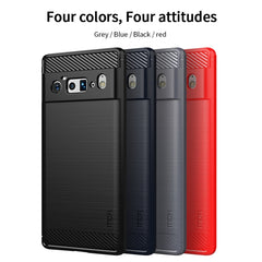 MOFI Gentleness Series Brushed Texture Carbon Fiber Soft TPU Case, For Google Pixel 6 Pro
