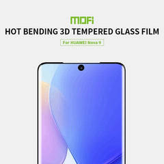 MOFI 9H 3D Explosion-Proof Hot Bending Full Screen Tempered Glass Film, For Huawei nova 9, For Huawei nova 9 Pro