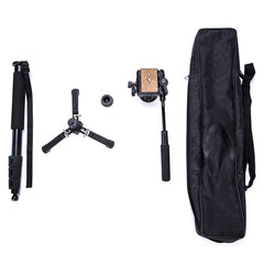 YUNTENG VCT-288 Tripod Mount Monopod with Fluid Drag Head, VCT-288