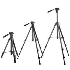 YUNTENG VCT-999 2m Aluminum Tripod Mount with Fluid Drag Damping Head, VCT-999