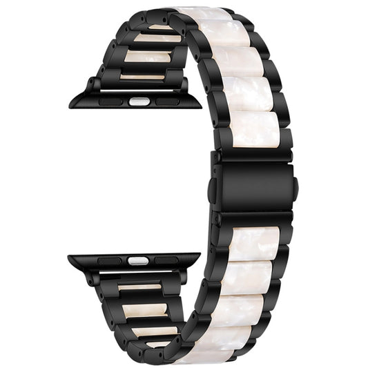 Metal + Resin Watchband For Apple Watch Series, 7 45mm / 6&SE&5&4 44mm / 3&2&1 42mm