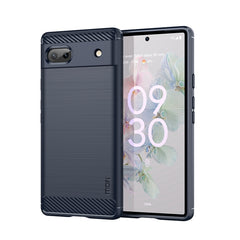 MOFI Gentleness Brushed Carbon Fiber Soft TPU Case, For LG K22 / K22 Plus, For LG K42, For LG K52 / K62 / K62+ / Q52 / Q62, For LG K92, For Google Pixel 6A, For Motorola Moto G51  5G