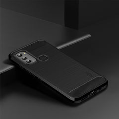 MOFI Gentleness Brushed Carbon Fiber Soft TPU Case, For Motorola Moto G71 5G, For Motorola Moto G200 5G / Edge S30, For Motorola Moto G Power 2022