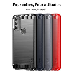 MOFI Gentleness Brushed Carbon Fiber Soft TPU Case, For Motorola Moto G71 5G, For Motorola Moto G200 5G / Edge S30, For Motorola Moto G Power 2022