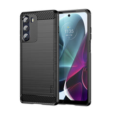 MOFI Gentleness Brushed Carbon Fiber Soft TPU Case, For Motorola Moto G71 5G, For Motorola Moto G200 5G / Edge S30, For Motorola Moto G Power 2022