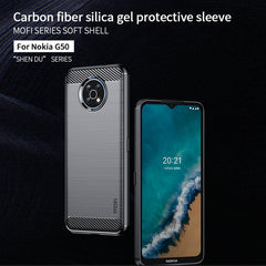 MOFI Gentleness Brushed Carbon Fiber Soft TPU Case, For Nokia G50, For Samsung Galaxy A53 5G, For Sony Xperia Pro-I, For OnePlus 10 Pro 5G, For OnePlus Nord CE 5G