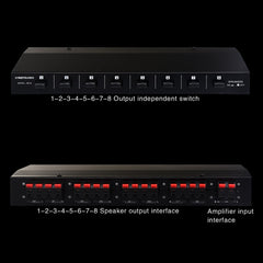 100W 1 In 8 Out Power Amplifier Box Distribute Switcher Loudspeaker