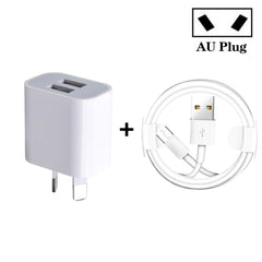 Mini Dual Port USB Charger with USB to Micro USB Data Cable, AU Plug, AU Plug + Micro USB Cable