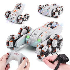 MoFun Five-wheeled Stunt Car 360-degree Swing Arm 2.4G Multifunctional RC Car, Single control, Double control