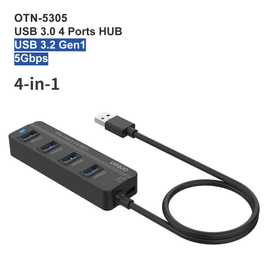 Onten 5305 4 in 1 USB3.0 4-Ports HUB Docking Station, 5305