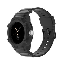 For Google Pixel Watch JUNSUNMAY Integrated TPU Adjustable Elastic Watch Band