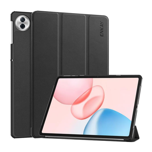 ENKAY Tri-fold Custer Texture Leather Smart Tablet Case, For Honor Pad 10 12.1, For Honor Pad X8 Pro / X9 11.5, For Honor Pad V8