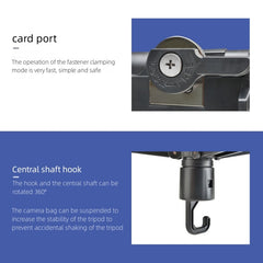 YUNTENG VCT-6006 Professional Hydraulic Head Aluminum Tripod, VCT-6006