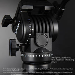 YUNTENG VCT-6006 Professional Hydraulic Head Aluminum Tripod, VCT-6006