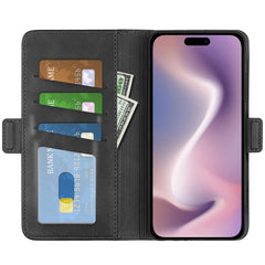 Dual-side Magnetic Buckle Horizontal Flip Leather Phone Case