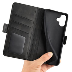 Dual-side Magnetic Buckle Horizontal Flip Leather Phone Case