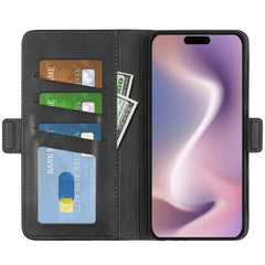 Dual-side Magnetic Buckle Horizontal Flip Leather Phone Case