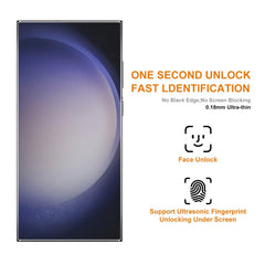 2pcs ENKAY 0.18mm High Aluminum-silicon Tempered Glass Film, Support Ultrasonic Fingerprint Unclock, For Samsung Galaxy S24 Ultra 5G, For Samsung Galaxy S24+ 5G, For Samsung Galaxy S24 5G