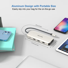 WAVLINK WL-UMD301 12 in 1 Multi-port Adapter 2*HDMI+1*VGA Triple Display USB-C Hub Dock