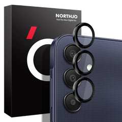 NORTHJO Camera LensCD Vein Metal Ring Tempered Glass Film, For Samsung Galaxy A55 5G, For Samsung Galaxy A35 5G, For Samsung Galaxy A05 4G, For Samsung Galaxy A05s 4G, For Samsung Galaxy A25 5G, For Samsung Galaxy A15 4G / 5G