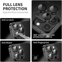 ENKAY Anti-reflection Camera Lens Aluminium Alloy Tempered Glass Film, For iPhone 16 Pro / 16 Pro Max