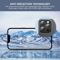 ENKAY Anti-reflection Camera Lens Aluminium Alloy Tempered Glass Film, For iPhone 16 Pro / 16 Pro Max