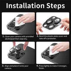 ENKAY Anti-reflection Camera Lens Aluminium Alloy Tempered Glass Film, For iPhone 16 Pro / 16 Pro Max