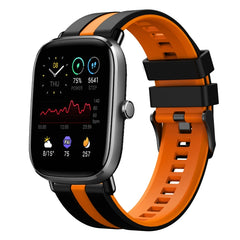 20mm Two-Color Sports Silicone Watch Band, For Amazfit GTS 4 Mini
